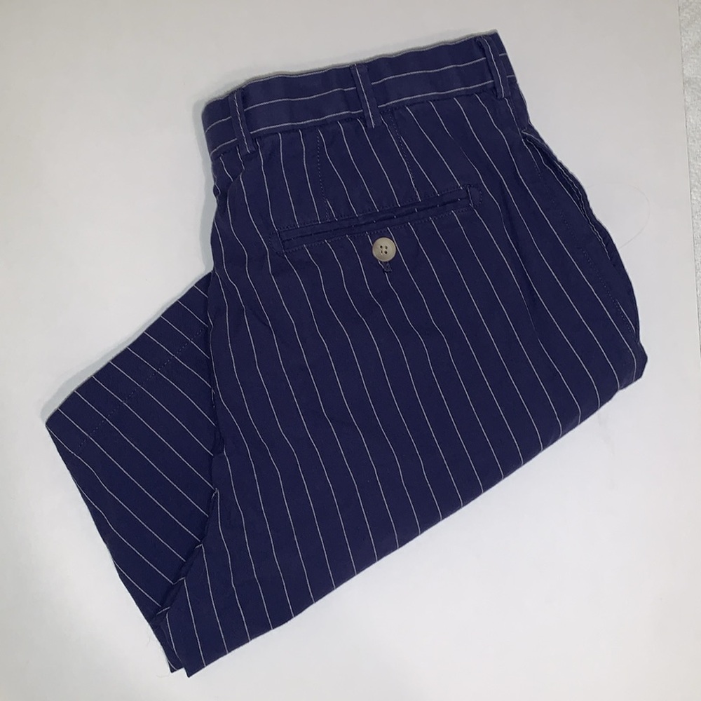 Peter Millar Blue and White Striped Shorts
